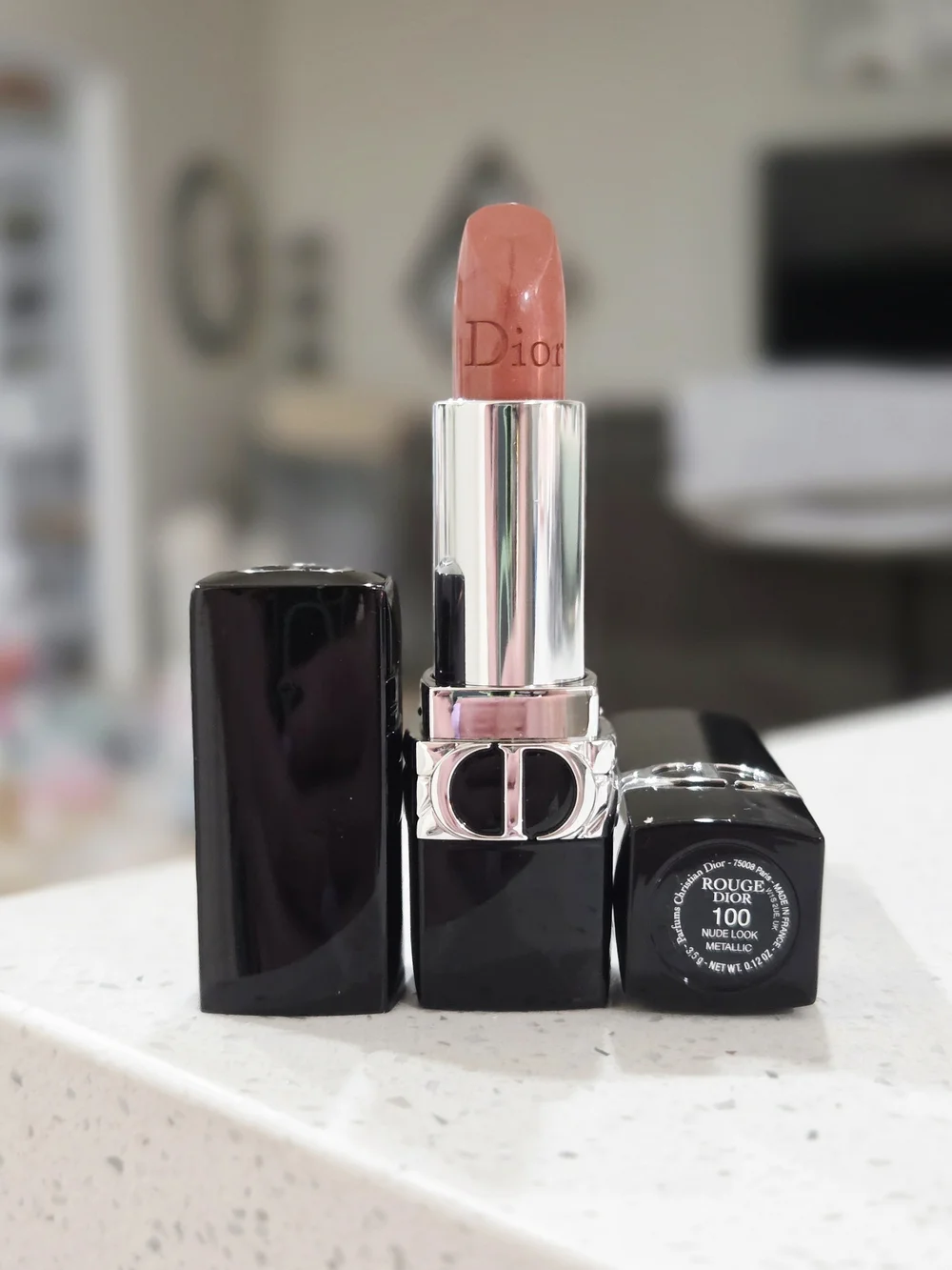 💄Dior Rouge Dior Lipstick - Nude Look 100 (Peachy Nude)